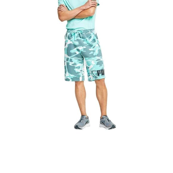 PUMA Men's Splash Regular-Fit Abstract-Print 10" Fleece Shorts, short - Picture 4 of 12